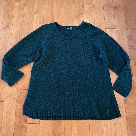 venezia jeans Sweaters - VENEZIA JEANS Green V-Neck Sweater XL